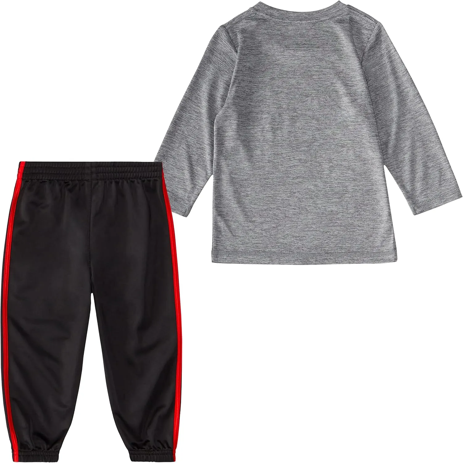 adidas Boys 2-piece Long Sleeve Poly Mélange Tee and Joggers Set
