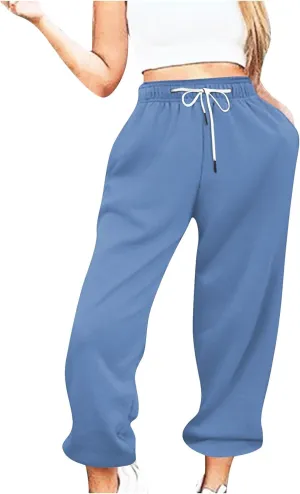Baggy Sweatpants for Women Cinch Bottom Athletic Joggers Drawstring Casual Stretch Athletic Joggers Fashion Clothing