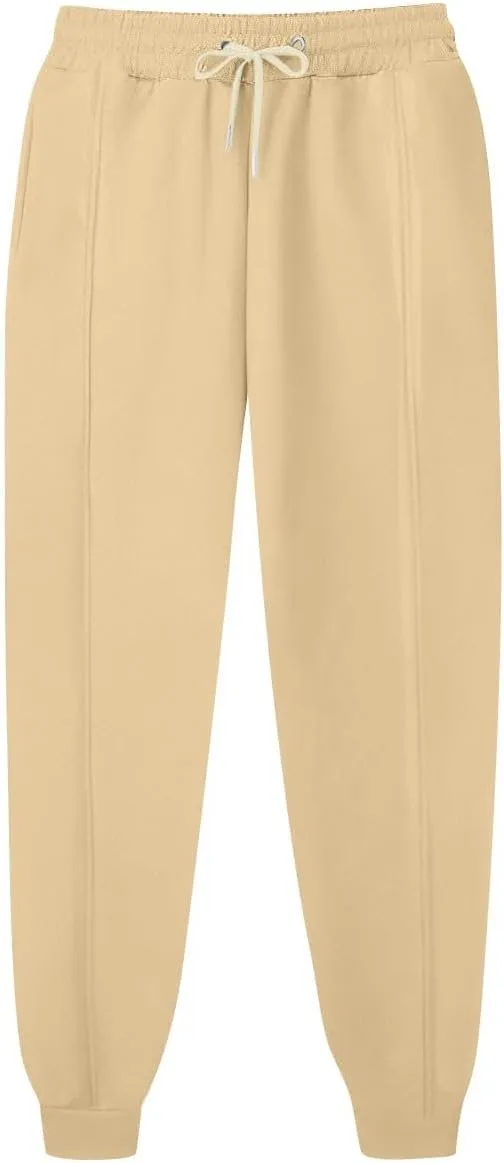 Baggy Womens Sweatpants Fleece Joggers High Waisted Lounge Ankle Athletic Tapered Pull On Jogger Pants with Pockets