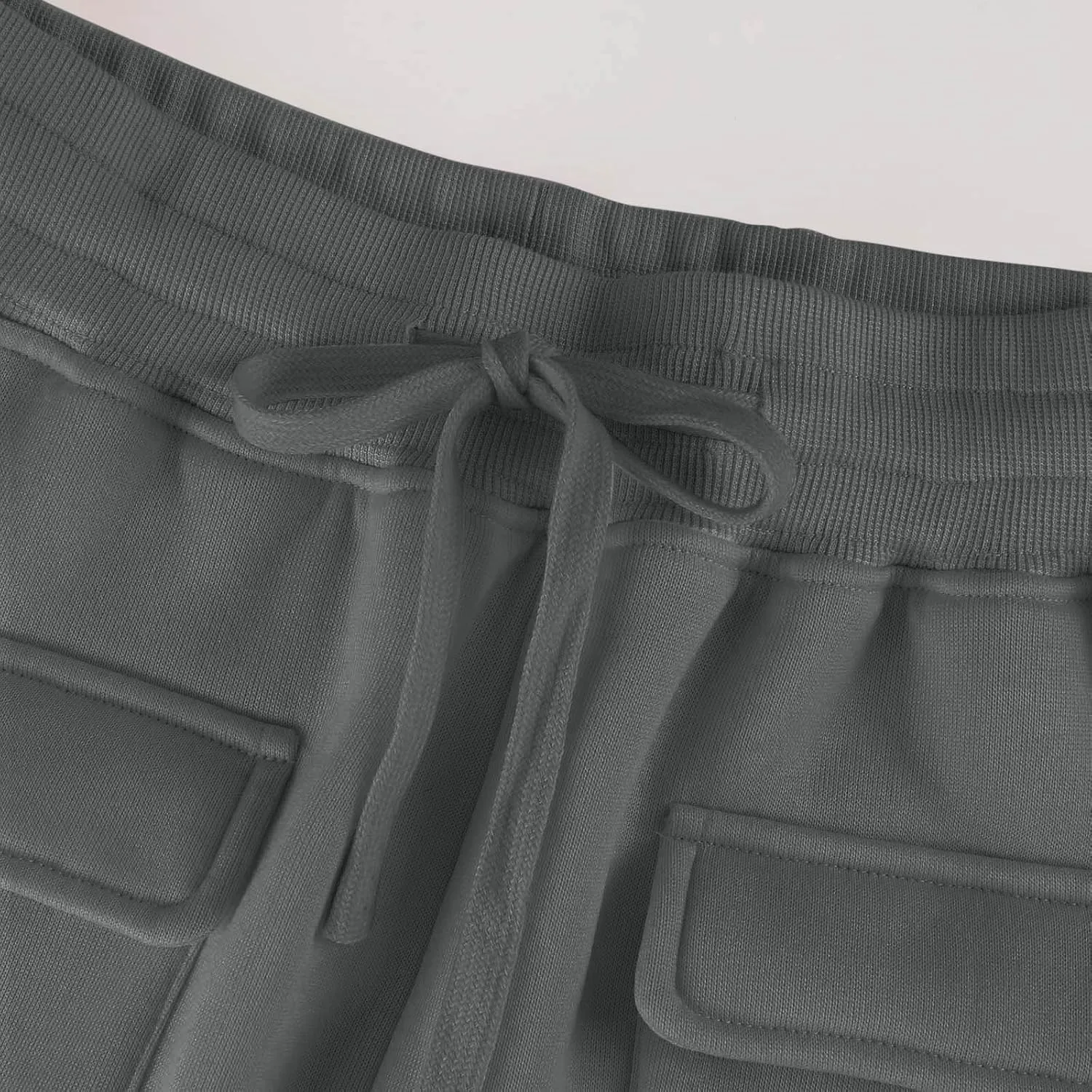 Cargo Sweatpants for Women Fleece Baggy Wide Leg Sweatpants Low Rise Lounge Pants with Pockets Cargo Joggers