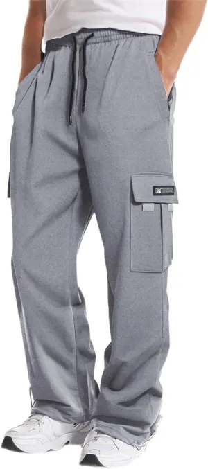 Cargo Work Pants for Men Baggy Multi Pockets Straight Leg Sweatpants Outdoor Stretch Loose Jogger Travel Hiking Pants