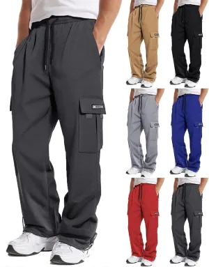 Cargo Work Pants for Men Baggy Multi Pockets Straight Leg Sweatpants Outdoor Stretch Loose Jogger Travel Hiking Pants