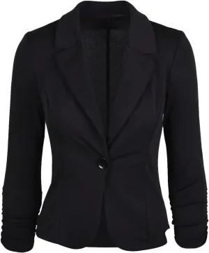 Collarless Blazer Jackets for Women Tweed Womens Cardigan Buttonn Wool Fall Winter Coat Loose Oversized Top