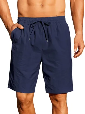 COOFANDY Mens Casual Shorts Summer Beach Elastic Waist Drawstring Shorts Lightweight Quicky Dry Vacation Shorts