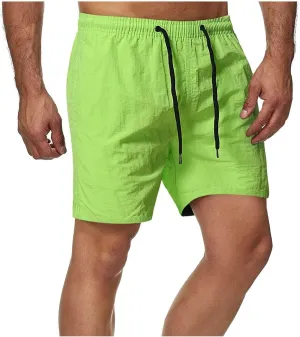 Cotton Shorts Men Lightweight Elastic Waist Board Pull On Bermuda Shorts Vacation Lounge Hippie Beach Summer Clothes