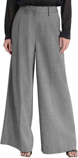 DKNY Women's Formal High Waisted Wide Leg Pant