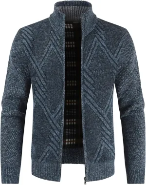 DuDubaby Mens Fleece Lined Jacket Men's Fashion Long Sleeve Warm Solid Color Hooded Jackets Tops