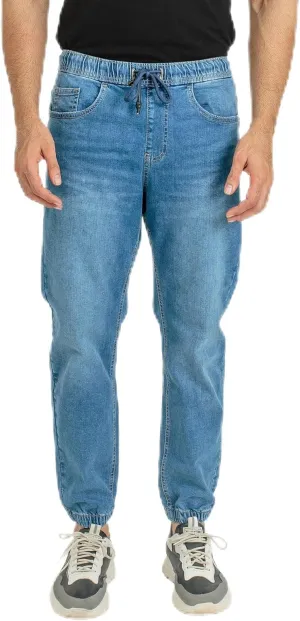 Essentials Men's Casual Slim Fit Denim Jogger Pants Relaxed Fit, Elastic Waist, Adjustable Fabric
