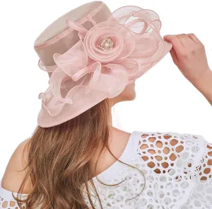 Fascinator Church Hat Sun Hat Derby Hat for Cocktail Party Bridal Shower