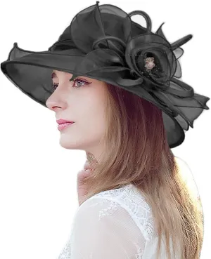 Fascinator Church Hat Sun Hat Derby Hat for Cocktail Party Bridal Shower