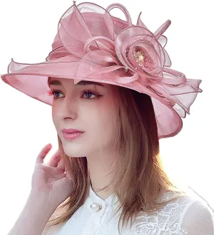 Fascinator Church Hat Sun Hat Derby Hat for Cocktail Party Bridal Shower