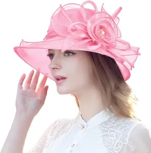 Fascinator Church Hat Sun Hat Derby Hat for Cocktail Party Bridal Shower