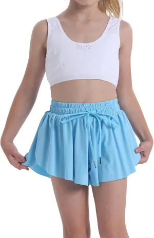 Flowy Shorts for Teen Girls Athletic Running Youth Butterfly Shorts
