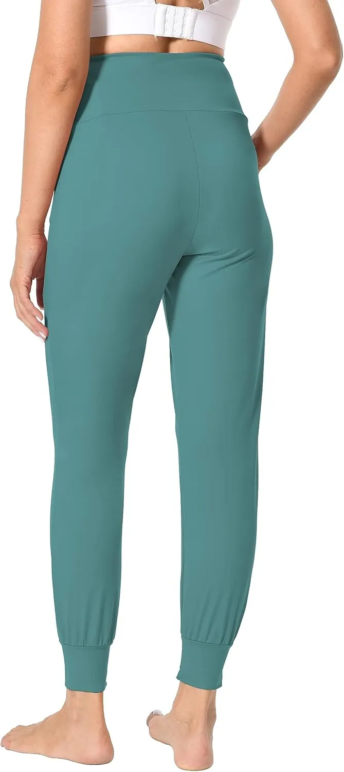 Foucome Women's Maternity Pants Stretchy Jogger Sweatpants Comfy Casual Pregnancy Workout Lounge Pants with Pockets