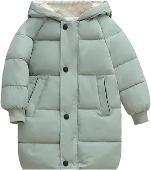 Girls Boys Kids Toddler Long Parka Down Winter Coats Puffer Ski Jacket Down Bubble Windproof Coat with Hood