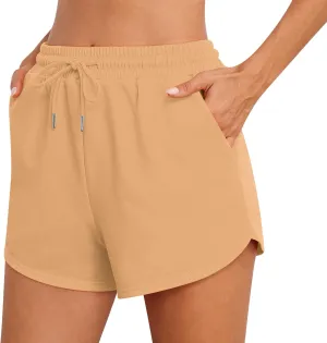 Jouica Womens Sweat Shorts with Pockets Cotton 2024 Trendy Shorts Drawstring Summer Workout Running Casual Lounge Shorts