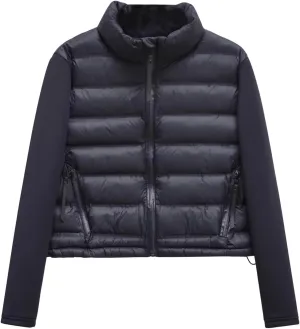 Ladies Winter Jackets Stand Collar Lightweight Quilted Puffer Jacket Padded Down Coat Cropped Quilted Jacket 2024