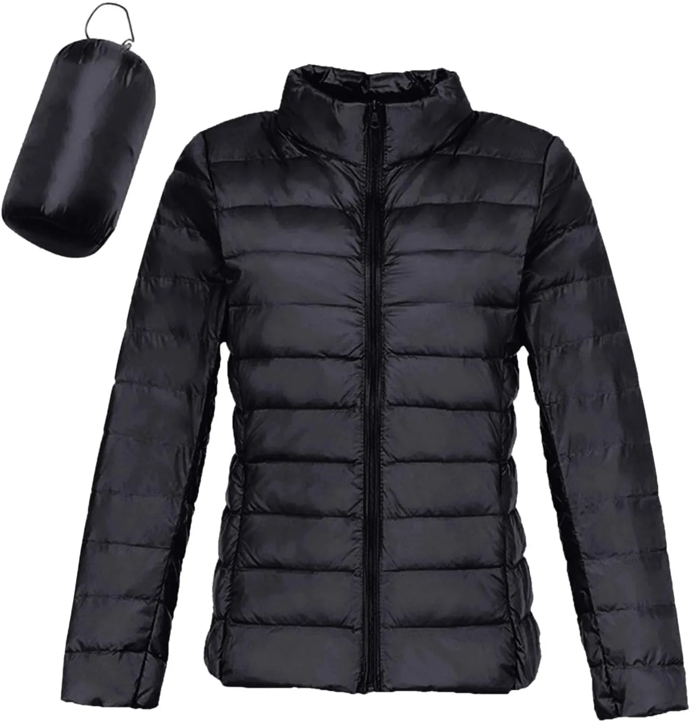 Lightweight Puffer Jacket Women Packable Duck Down Quilted Jacket Winter Warm Padded Bubble Outwear Coat