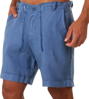 Linen Shorts for Men,Summer Breathable Loose Casual Lace Up Beach Vacation Shorts for Men Board Shorts Swim Shorts