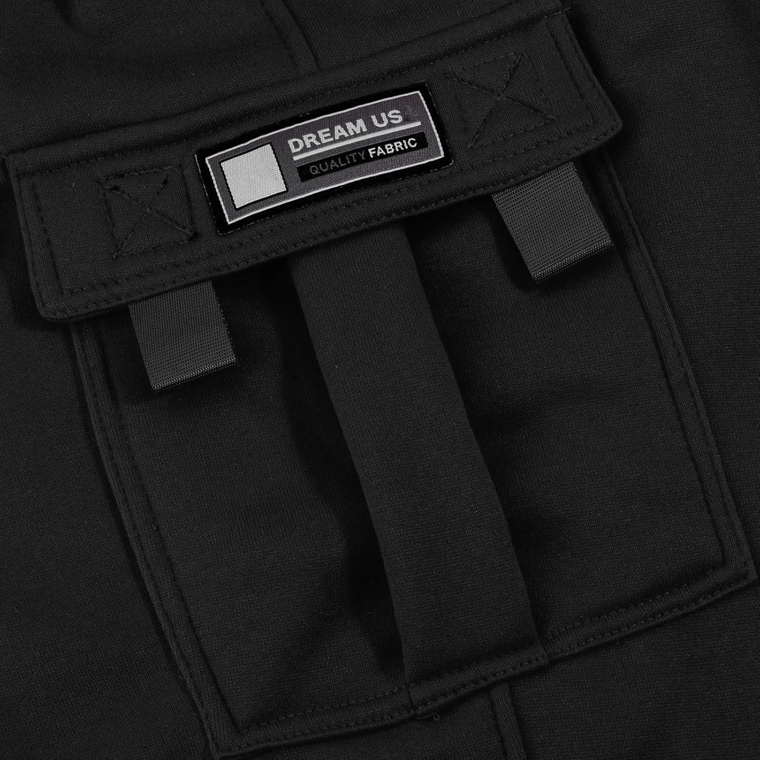 Mencomfy Cargo Pants for Men Plus Size Drawstring Waist Open Bottom Sweatpants with Pockets Loose Fit Workout Pants