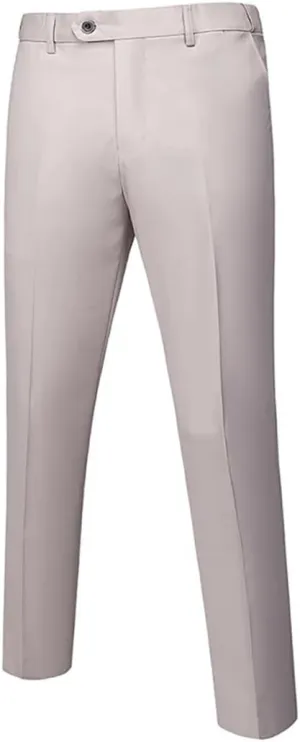 Mens Business Suit Pants Solid Office Formal Trousers Classic Style Suit Long Pants