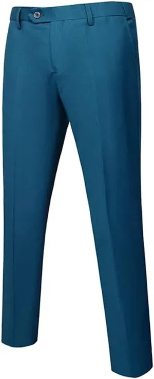 Mens Business Suit Pants Solid Office Formal Trousers Classic Style Suit Long Pants