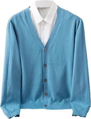 Men's Cable Knit Cardigan Sweater Long Sleeve V-Neck Knitted Sweaters Slim Fit Casual Cardigans Outerwear Jackets