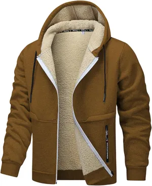 Men's Cashmere Coat Padded Coat Cardigan Hooded Casual Jackets Fall Winter