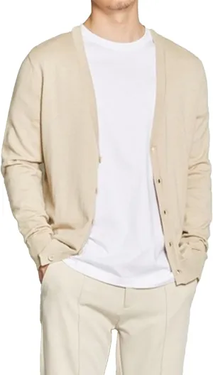 Men's Casual Cardigan Sweaters V-Neck Button Down Knitted Sweaters Slim Fit Long Sleeve Cable Knit Cardigans