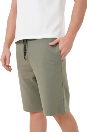 Men's Cotton Pocket Elastic Waist Lace-Up Shorts - (Khaki,M)