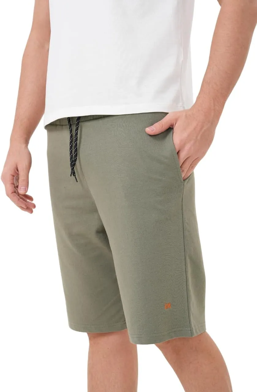Men's Cotton Pocket Elastic Waist Lace-Up Shorts - (Khaki,M)