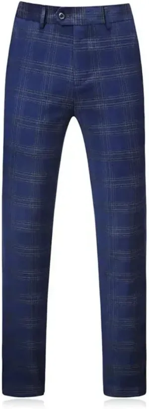 Men's Formal Business Office Suit Pants Groom Wedding Dress Trousers