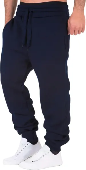 Mens Heavyweight Fleece Workout Joggers Loose Fit Gym Athletic Pants Cozy Loose Baggy Travel Pants