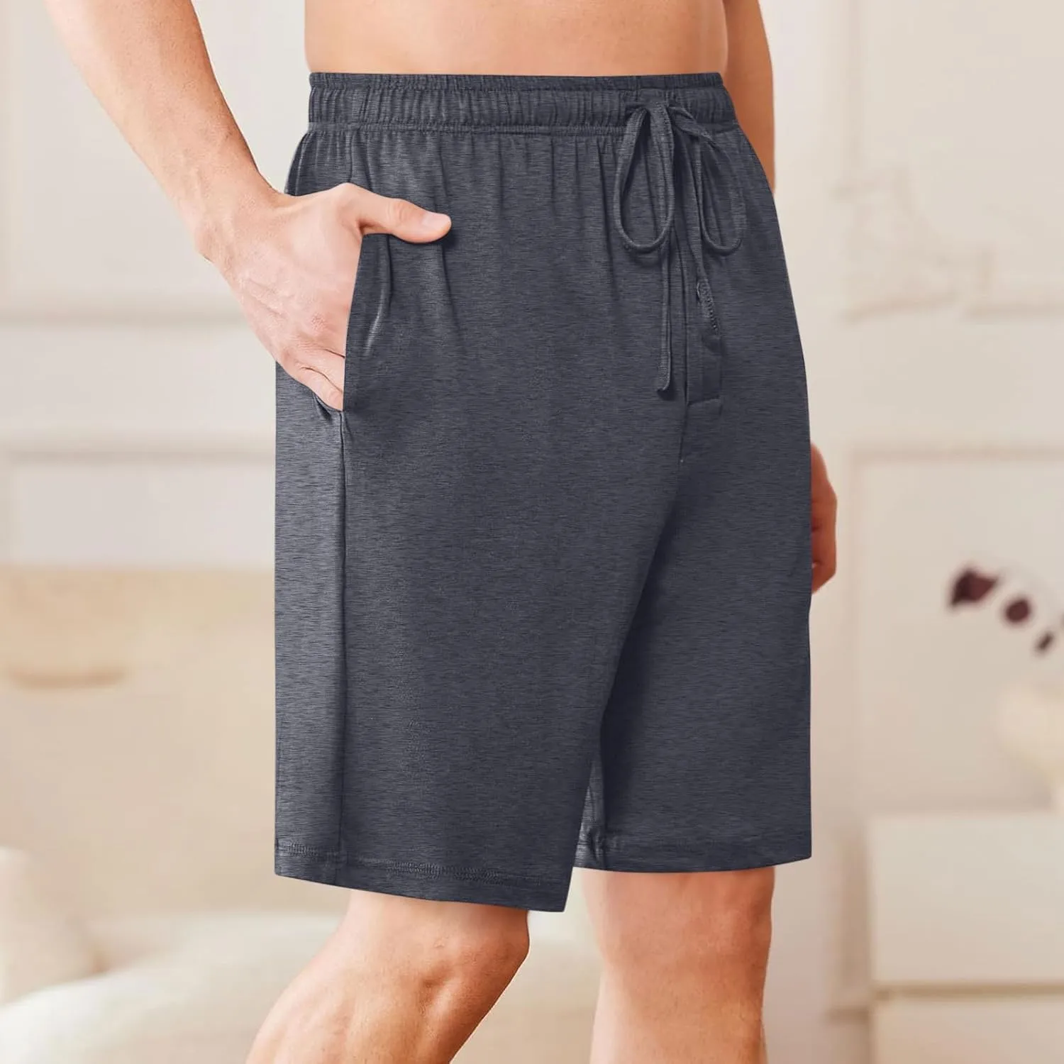 Men's Lounge Athletic Shorts Drawstring Elastic Waist Short 2025 Summer Lightweight Running Workout Pants with Pockets
