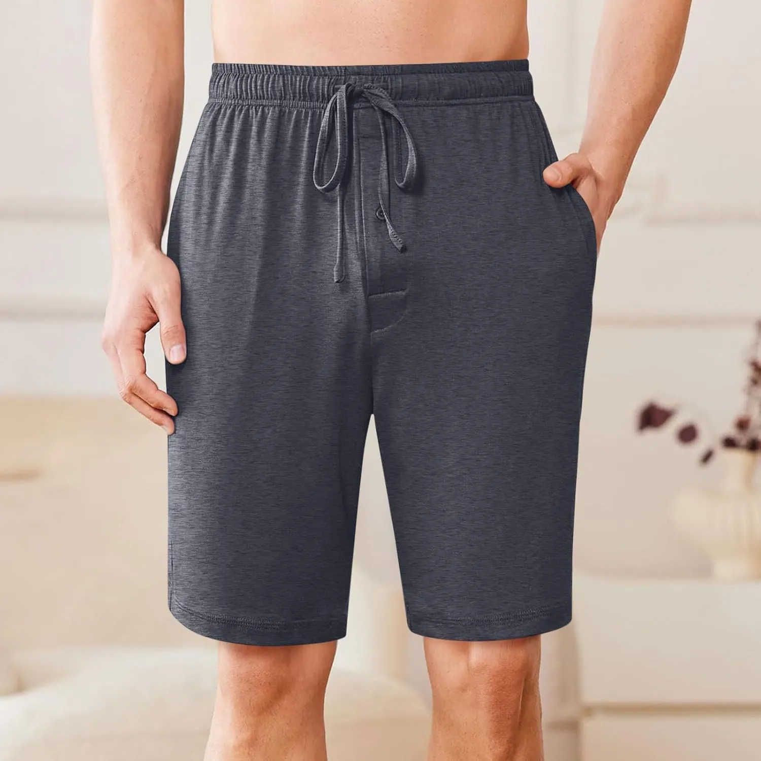 Men's Lounge Athletic Shorts Drawstring Elastic Waist Short 2025 Summer Lightweight Running Workout Pants with Pockets