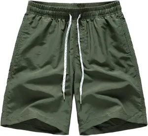 Men's Running Athletic Shorts Lightweight Elastic Waist Quick Dry Gym Workout Shorts Training Running Jogger with Pockets