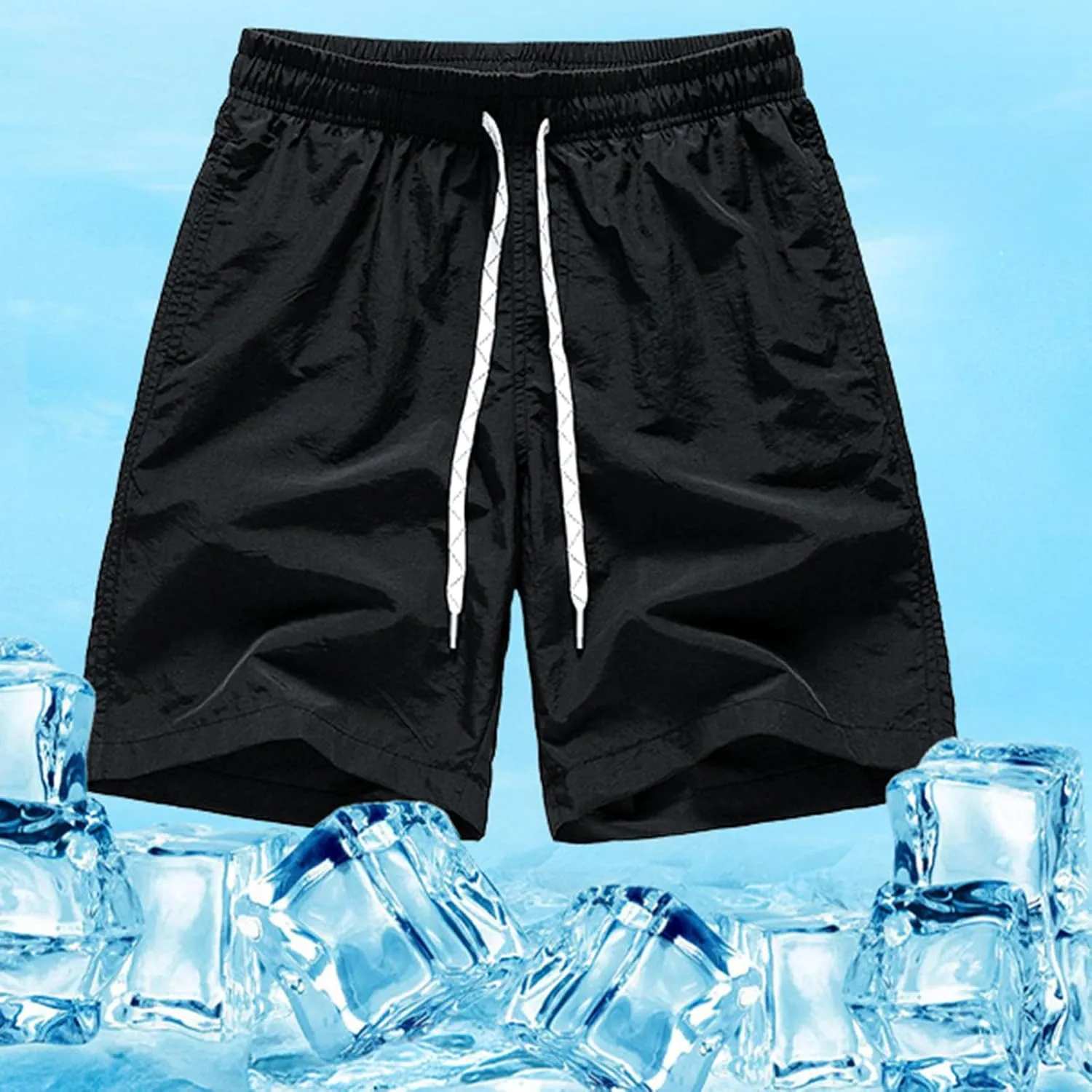 Men's Running Athletic Shorts Lightweight Elastic Waist Quick Dry Gym Workout Shorts Training Running Jogger with Pockets