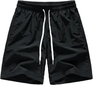 Men's Running Athletic Shorts Lightweight Elastic Waist Quick Dry Gym Workout Shorts Training Running Jogger with Pockets