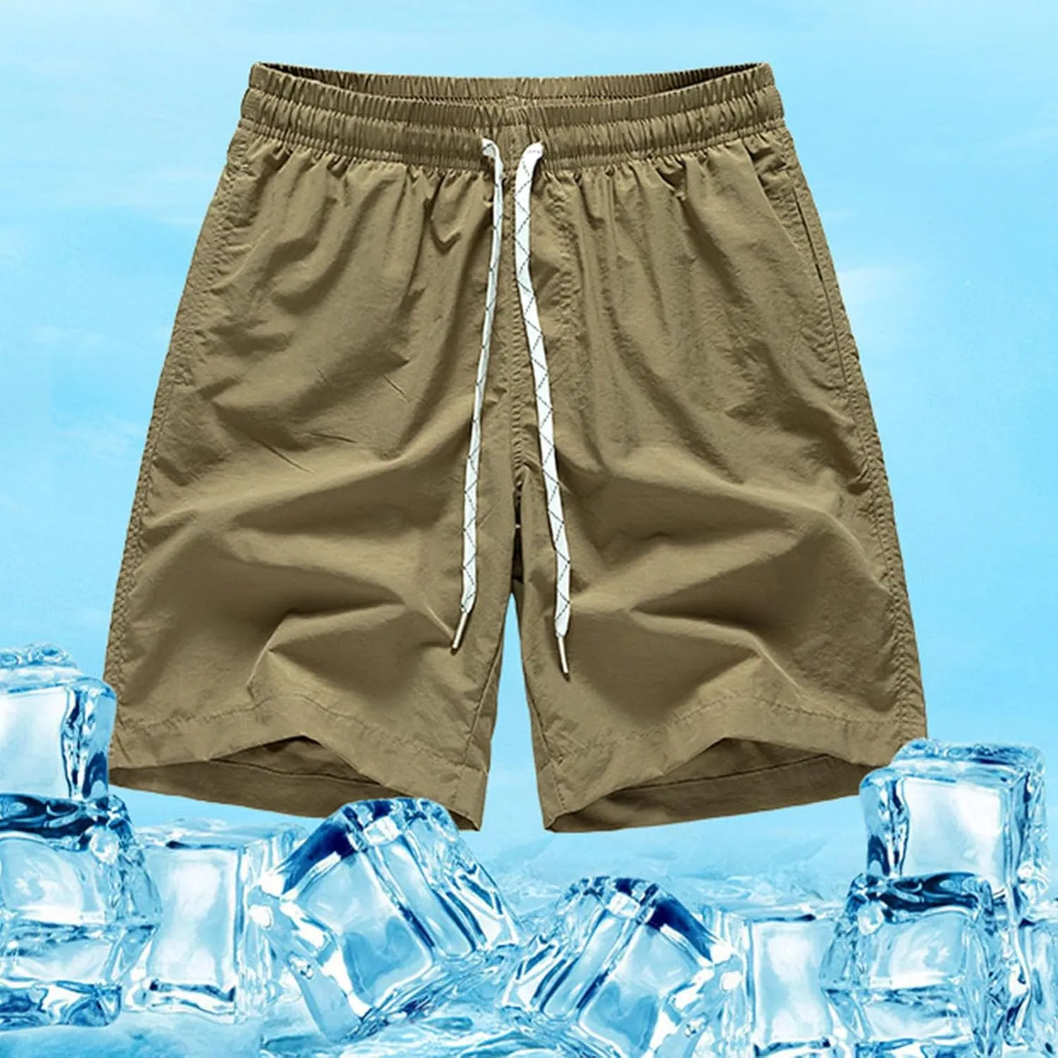 Men's Running Athletic Shorts Lightweight Elastic Waist Quick Dry Gym Workout Shorts Training Running Jogger with Pockets