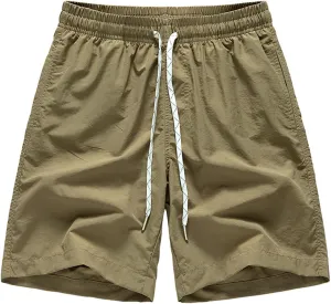Men's Running Athletic Shorts Lightweight Elastic Waist Quick Dry Gym Workout Shorts Training Running Jogger with Pockets