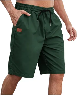 Mens Shorts Casual Drawstring Lounge Shorts Elastic Waist Big and Tall Summer Shorts Plus Size Athletic Running Shorts