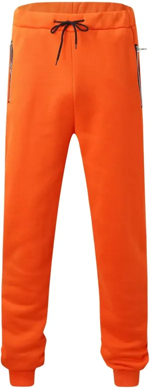 Mens Solid Soft Fleece Lined Sherpa Sweatpants Winter Warm Pants Jogger Lounge Athletic Sonw Pant with Zipper Pocket