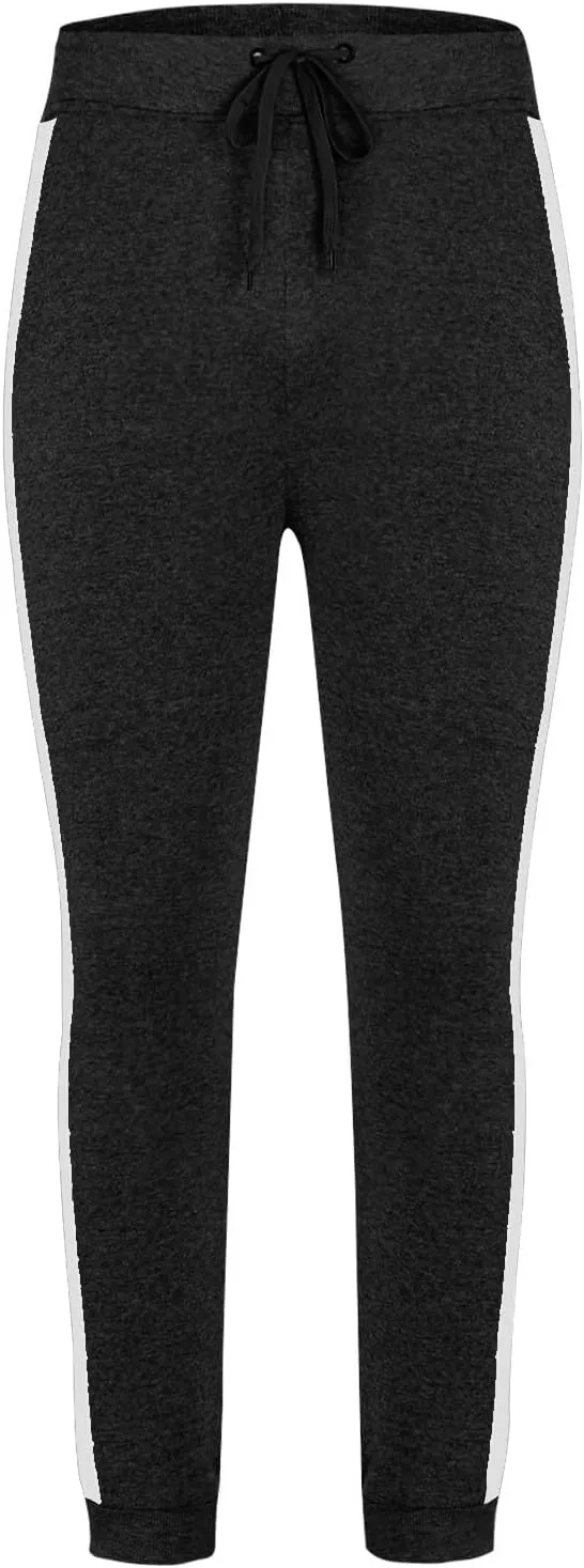 Mens Sweatpants Elastic Bottom Fleece Lined Joggers Drawstring Waistband Athletic Track Pants with Pockets