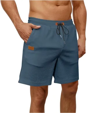 Mens Workout Shorts Athletic Gym Shorts Casual Drawstring Lounge Shorts for Running Training Fitness