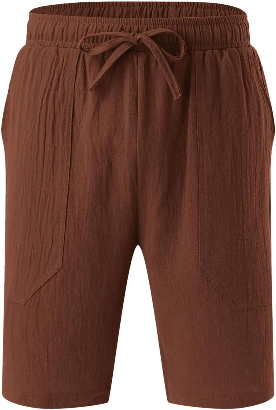 Muscularfit Mens Shorts Casual Stretch Big and Tall Cotton Linen Shorts Summer Drawstring Beach Shorts Trendy Clothes 2024