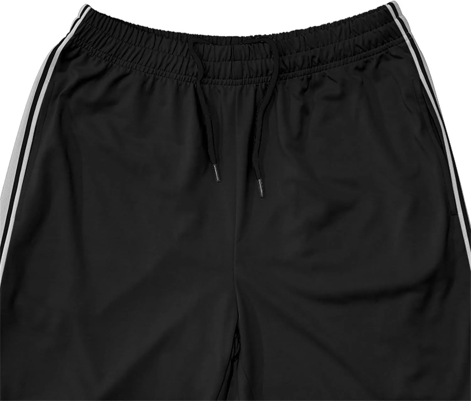 Open Bottom Sweatpants for Men Stripes Straight Leg Pants with Pockets Loose Fit Elastic Waist Drawstring Trousers