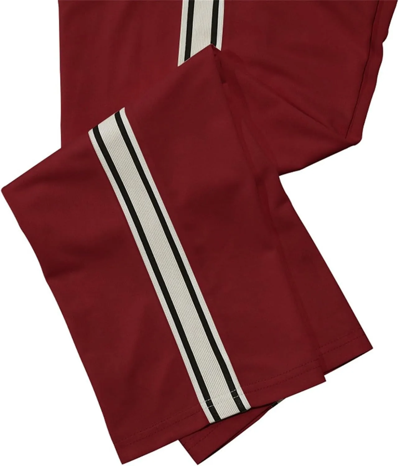 Open Bottom Sweatpants for Men Stripes Straight Leg Pants with Pockets Loose Fit Elastic Waist Drawstring Trousers