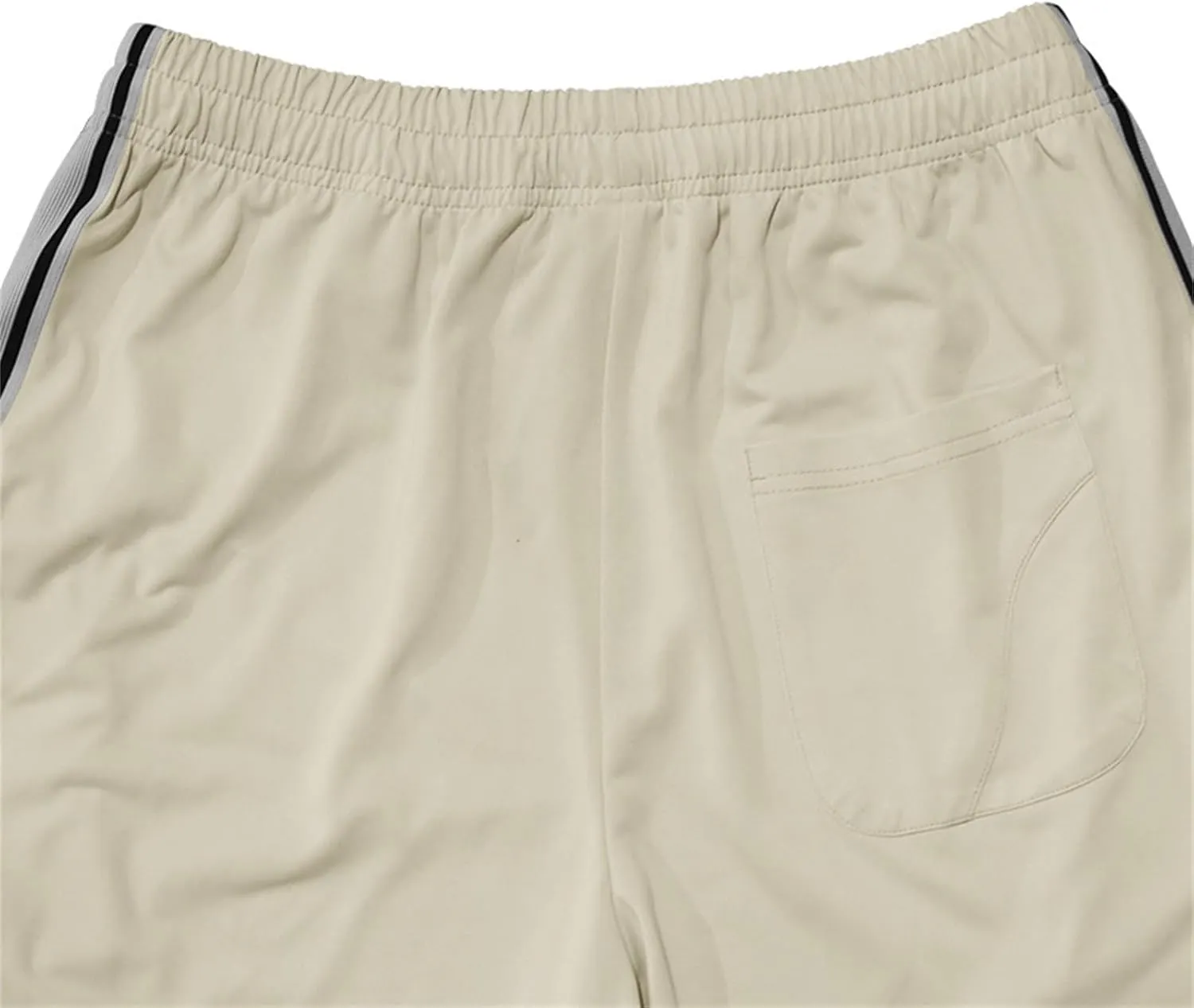Open Bottom Sweatpants for Men Stripes Straight Leg Pants with Pockets Loose Fit Elastic Waist Drawstring Trousers