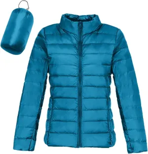 Packable Puffer Jacket Women Lightweight Short Down Jackets Winter Trendy Slim Fit Hooded Bubble Coat Light Puffer Jackets