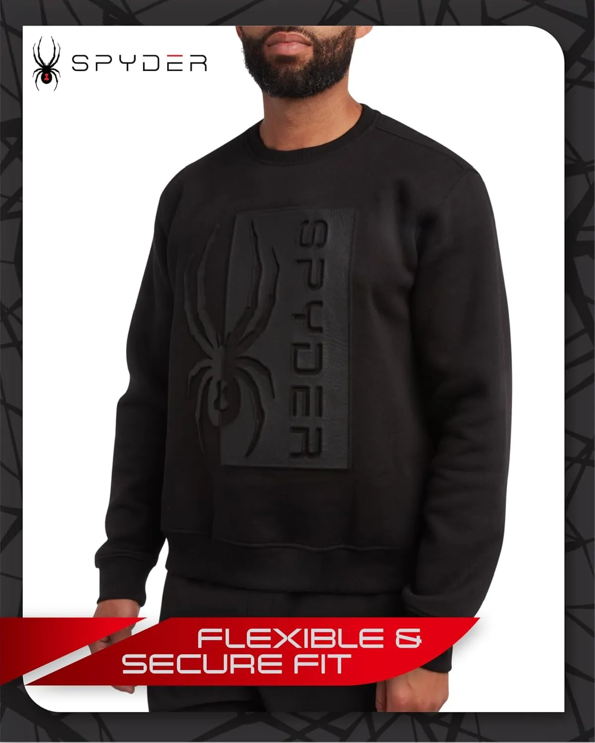 Spyder Men's Active Sweatshirt - Athletic Performance Fleece Classic Crewneck Pullover Sweatshirt for Men (Sizes: S-XXL)